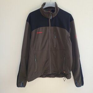 Mammut Windstopper Soft Tech Shell Jacket Full Zip Brown Men’s Size XL
